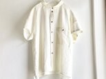 chibi-collar half-sleeve shirt  (natural)の画像