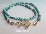２WAY☆Big Coral Reef Turquoise Necklace& Braceletの画像