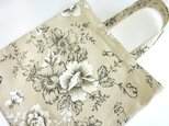 ショッピングバッグ　（白花）