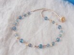 Blue＆Yellow Necklace（フローライト×ムーンストーン）の画像