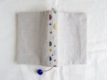 夏の手刺繍ブックカバーB