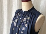 【Garden】コットン刺繍ノースリーブブラウス
