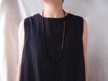 【残りわずか／制作終了品】Black & Brown ガラスビーズネックレス／asymmetry