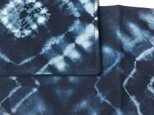 藍染 手絞り 布巾＆急須敷の画像