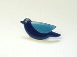 七宝焼ブローチ 青い鳥 （紺色）の画像