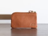 L字ファスナーポーチ コインケース 小物入れ 姫路産シュリンクレザー キャメル apo-12ns