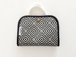 受注制作　ドイツ製生地で作ったダイヤモンド柄のマスクケース・仮置き