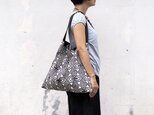 柄から作ったリネンショルダーバッグ(2)の画像