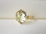 Ｋ18　Green Amethyst Random hidome cut　Ring　の画像