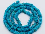 アリゾナ産 本トルコ ターコイズ 連40cm 細石 3~5mm*1~2.5mm 天然石 カラーストーン ブルー