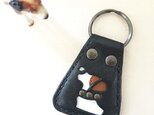革製キーホルダー～JRT（黒）