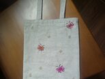 　Papillon*Tote☆手刺繍トート☆リネンのトートの画像