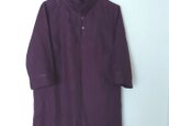 リネンシャツカラーチュニック(グレープ)