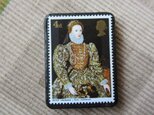 イギリス　美術切手ブローチ 6525の画像