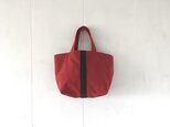 【受注製作】濃赤×チョコ色の鞄の画像