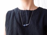 送料無料【silver】ラピスラズリのチェーンネックレス/lapis lazuli × labradoriteの画像