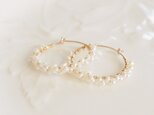 雪花のピアス(14kgf)の画像
