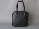 ・・・R様ご注文作品・・・square hand bag (black)の画像