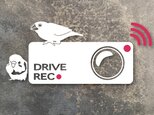 ＜+Ｒ＞Bird インコ・文鳥ドライブレコーダー搭載ステッカー長方形の画像