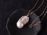 【K14gf】バロックパールチェーンネックレス／fishtail ・baroque pearl