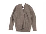 single button cardigan (brown)