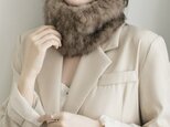 ¶ new antique fur ¶ ロシアンセーブル編み込みストレッチスヌード/ヘアバンドの画像