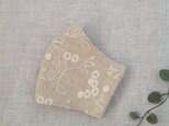 ちょっと厚地の花刺繍マスク   ＊ 送料無料 ＊の画像