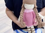 あみぐるみ 人形 ニットトイ ドール 編みぐるみ プレゼント ハンドメイド  出産祝い 女の子 お部屋飾り 手編み 衣装着せ替えの画像