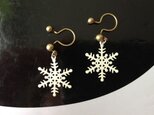 【再】ノンホールピアス No.396スノウフレーク