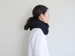 frame stole / black × navyの画像