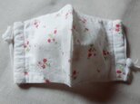 綿100%　国産涼感ガーゼ　立体マスク　刺繍　レース　花柄