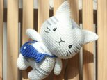 あみぐるみ ねこちゃん 編みぐるみ プレゼント ハンドメイド 男の子 出産祝い 女の子 お部屋飾り 手編みの画像