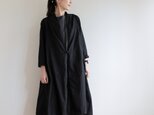 CHIAN long gown Linen cotton / blackの画像