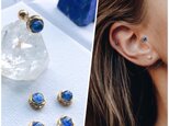 青の奇跡　カイヤナイト 天然石　片耳　ボディピアスの画像