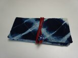 藍染布の財布の画像