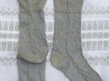 絹の靴下　snow forest greenの画像