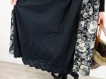 [予約販売]ブラックアンティーク風刺繍スカラップギャザースカート*卒園　卒業　入学式　冠婚葬祭　結婚式　フォーマルの画像