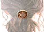 Hair accessory　ヘアゴム　カボション  ビーズ刺繍（K0957)の画像