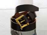 《HORWEEN CHROMEXCEL》ホーウィンクロムエクセル ファイヤーマンバックル/ Leather Belt 35mmの画像