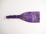 着物リメイク　ヘアバンド　紫　菊の花の画像