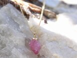 Unheated Natural Ruby Necklace w/ K18Gold 天然非加熱ルビーの原石ネックレスの画像