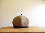 ウールシャギーのベレー帽 ベージュ