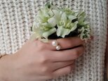mili K18YG 宇和島アコヤパール Two Pearls Ringの画像