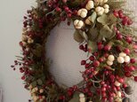 八ヶ岳〜ノイバラの実とナンキンハゼWreath001の画像