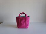 TOTE BAG -bicolor- (S) / pink × pearlgrayの画像