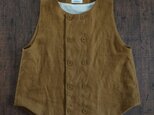 atelier vest［フランネルリネン］［mustard］の画像