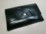ゴートスキン・一枚革の通帳ケース・スムースブラック・0213