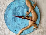 gecko wall clock Yoshino-sugi1114の画像