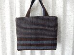 裂き織のトートバッグ （　ボーダー）