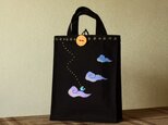 手描きA4サイズbag「あおい鳥」の画像